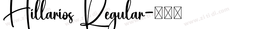 Hillarios Regular字体转换